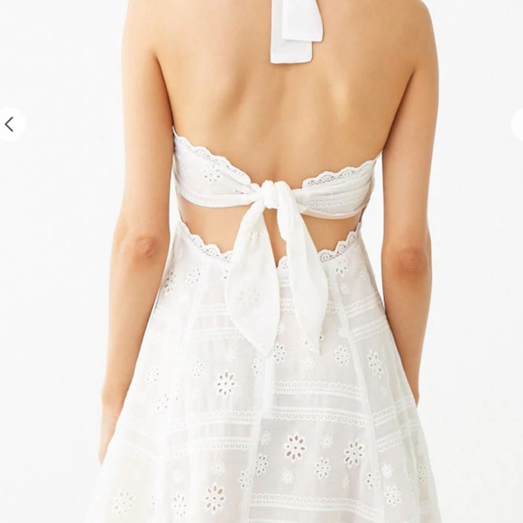 Eyelet Lace Halter Dress - Picture 2 of 5